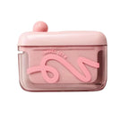 Travel-sized storage case with automatic pop-up dispenser, portable & refillable