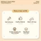 SmartWell Cat Scratcher Mat Self Adhesive Wall Protector 5D Visual Woven Art Anti Scratch Furniture Guard With Free Cat Toy Durable Felt Pad For Indoor Cats Couch Door Sofa Protection