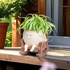 🎉Buy 2 Free Shipping😊Smiley rocking chair flower pot