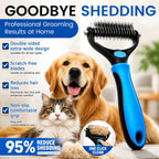 🐾 Painless Pet Grooming Brush – Double-Sided De-Shedding & Detangling  Comb