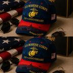 🇺🇸🎖️ U.S. Marine Corps 250th Anniversary Commemorative Cap – Embroidered Eagle, Globe & Anchor with "Semper Fidelis" Motto