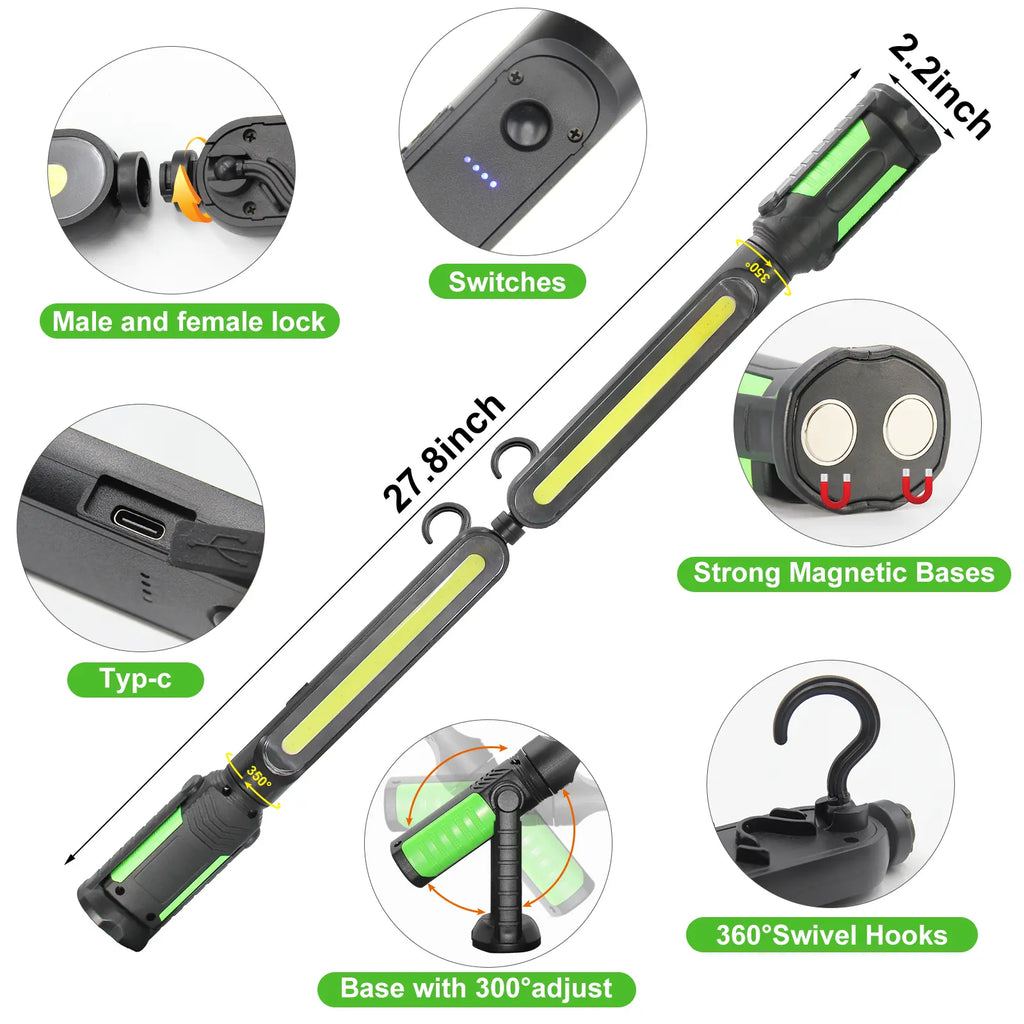 2400LM Rechargeable LED Work Light Bar