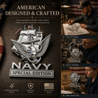 U.S. Navy Special Edition Metal Vehicle Badge