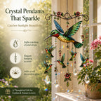 🌸Elegant Hummingbird Garden Wind Chime Suncatcher