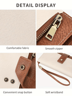 Women's long wallet, stylish clutch, elegant solid color RFID blocking leather wallet👛