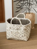 Car storage basket with handle - foldable washable storage basket and multi-purpose fabric box