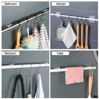 A set of 8PCS Curtain Rod Brackets with Clips