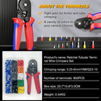 🔥 Hot sale 50% OFF🔥Multifunctional Cold Pressing Electrician Crimping Pliers Set