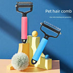 Easy Pet Detangling Comb – Double-Sided Stainless Steel Grooming Tool for Smooth, Shed-Free Coats