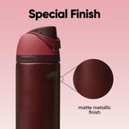 Owala FreeSip Insulated Stainless Steel Water Bottle with Straw, BPA-Free Sports Water Bottle, Great for Travel, 24 Oz, Denim