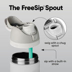 Owala FreeSip Insulated Stainless Steel Water Bottle with Straw, BPA-Free Sports Water Bottle, Great for Travel, 24 Oz, Denim