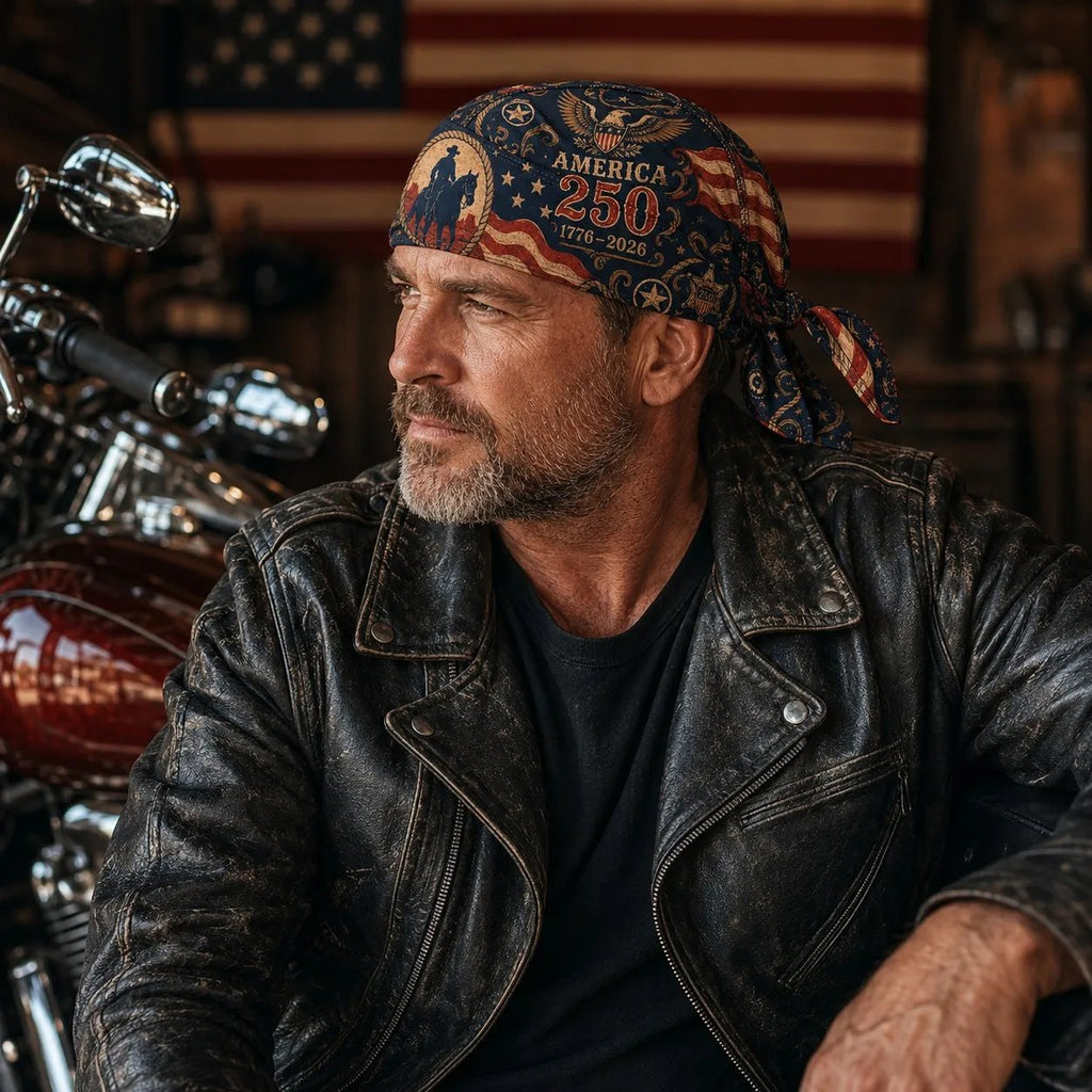 🕊️America 250 Cycling Pirate Hat / Biker Headwrap