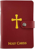 ✝️ Catholic Genuine Leather Holy Card Holder – Pocket Prayer Card Organizer with Snap Closure!!!