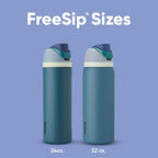 Owala FreeSip Insulated Stainless Steel Water Bottle with Straw, BPA-Free Sports Water Bottle, Great for Travel, 24 Oz, Denim