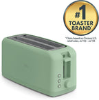 bella 2 Slice Slim Toaster, Fits-anywhere™ Kitchenware, 6 Setting Shade Control with Reheat & Cancel Buttons, Fits sourdough, 10” Long Slot, Anti Jam & Auto Shutoff, 900 Watt, Oatmilk