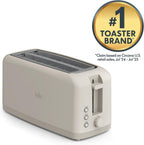 bella 2 Slice Slim Toaster, Fits-anywhere™ Kitchenware, 6 Setting Shade Control with Reheat & Cancel Buttons, Fits sourdough, 10” Long Slot, Anti Jam & Auto Shutoff, 900 Watt, Oatmilk
