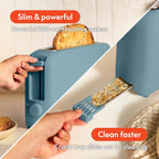 bella 2 Slice Slim Toaster, Fits-anywhere™ Kitchenware, 6 Setting Shade Control with Reheat & Cancel Buttons, Fits sourdough, 10” Long Slot, Anti Jam & Auto Shutoff, 900 Watt, Oatmilk