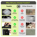 Yusshn Vegetable Chopper,12-in-1 Multifunctional Food Chopper,Professional Onion Chopper with 7 Blades,Vegetable Cutter with Container for Salad,Potato,Carrot,and Garlic; Essential Kitchen Tool(Grey)