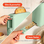 bella 2 Slice Slim Toaster, Fits-anywhere™ Kitchenware, 6 Setting Shade Control with Reheat & Cancel Buttons, Fits sourdough, 10” Long Slot, Anti Jam & Auto Shutoff, 900 Watt, Oatmilk