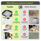 Yusshn Vegetable Chopper,12-in-1 Multifunctional Food Chopper,Professional Onion Chopper with 7 Blades,Vegetable Cutter with Container for Salad,Potato,Carrot,and Garlic; Essential Kitchen Tool(Grey)