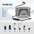 🔎 Plug-and-Play Endoscope Camera - Compatible with Android & iPhone & ipad for Direct Connection