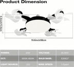 2026 New E27 Socket Ceiling Fan Light - 2-in-1 Silent LED Fan with Remote Control