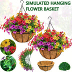 FREE SHIPPING!🔥Simulated Hanging Flower Basket 🌸No Watering💧. No Wilting. Just Perfect Blooms.
