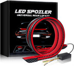 🏎️ 47Inch(1.2M) Carbon Fiber LED Spoiler Light Strip | 5-in-1 Sequential Flashing Third Brake Tail Light for Universal Cars