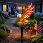 🦅 Personalized Solar Eagle Garden Light – A Glowing Tribute to American Freedom