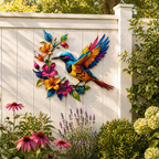 🔥2026 Hot Sale - 🐦Hummingbird Bloom Metal Wall Art