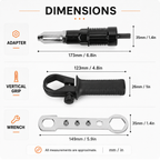 🔧Rivet Gun Adapter, Alloy Steel Electric Handle Tool