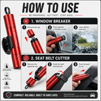 🚗 2-in-1 Car Emergency Escape Tool