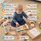 6-Piece Wooden Baby Musical Instrument Set – Sensory Sound & Music Toy