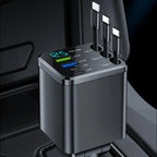 🔋 🚗 7-in-1 Retractable Fast Car Charger with Voltage Display – USB-C, Fast Charging & Essential for Daily Use 📱