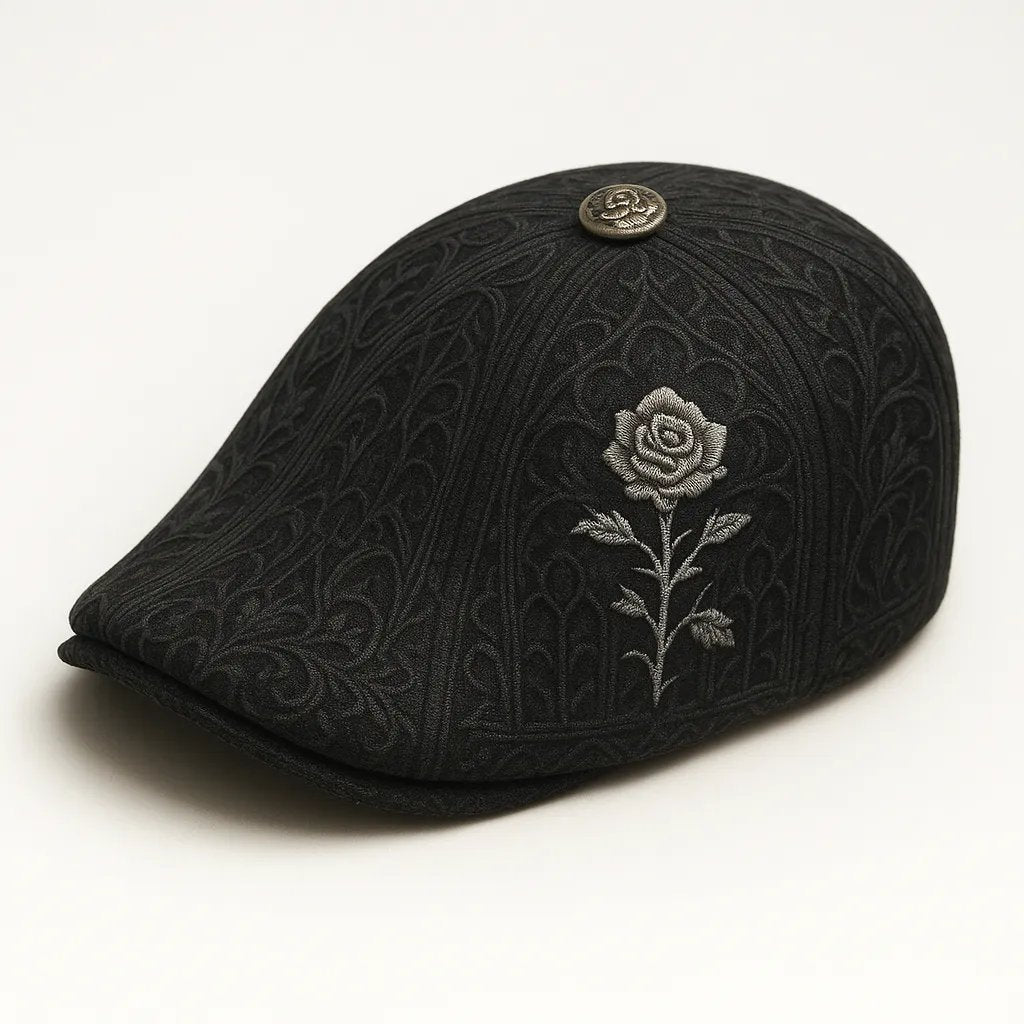 🔥Last Day 50% OFF💀Handcrafted Skull & Thorn Flat Cap🎁Buy 2 Free Shipping