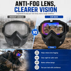 🤿Multi-Functional Protective Face Mask - Auto-Darkening Welding Goggles, Anti-Fog Skiing Shield & Dustproof Yard Work Gear - All-Terrain Safety Mask
