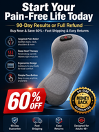 🔥Hot sale🔥60% OFF! Relieve pain with this ergonomically designed electric lumbar massage pillow - 3D kneading, heated support, suitable for office, car, and home use.