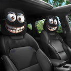 😆 Funny Cartoon Car Headrest Covers – 2PCS 2D Universal Fit 🚗