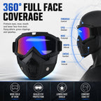 🤿Multi-Functional Protective Face Mask - Auto-Darkening Welding Goggles, Anti-Fog Skiing Shield & Dustproof Yard Work Gear - All-Terrain Safety Mask