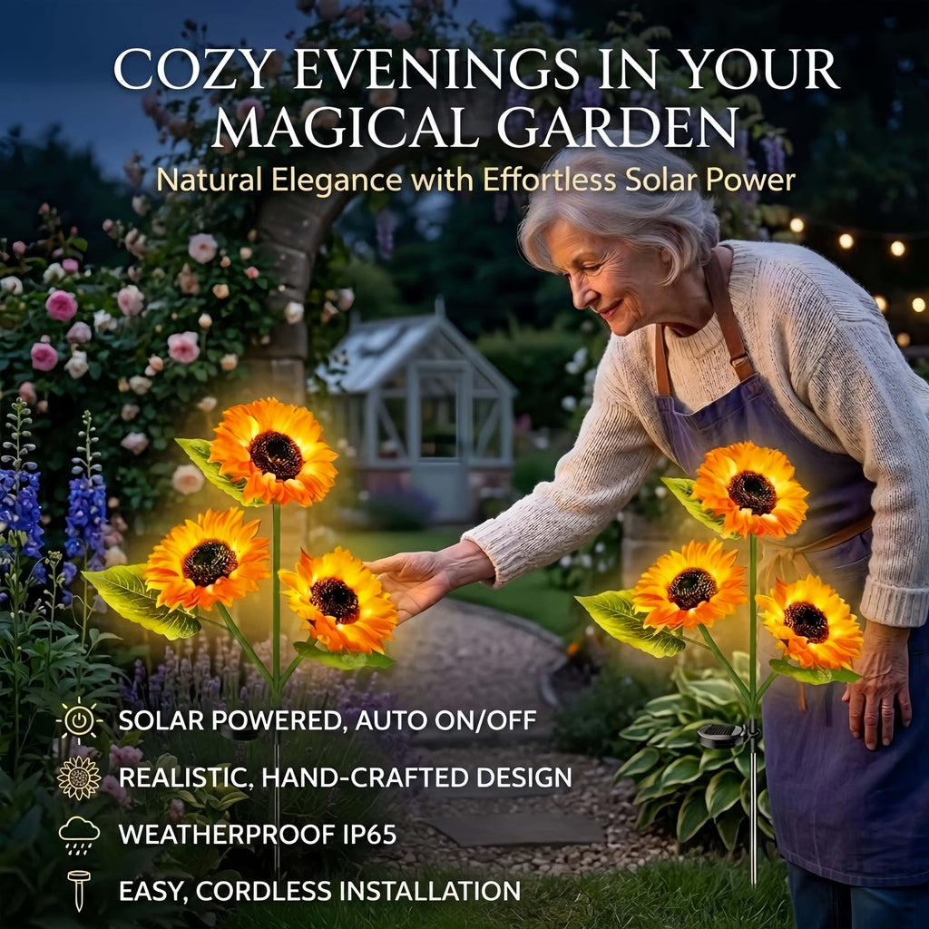 🌻🌞Solar LED Sunflower Garden Lights