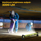 [Father's Day Gift] 5200mAh LED magnetic rechargeable light strip, 3000 lumens, with hook, ideal for mechanics, auto repair, and garage use.