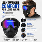 🤿Multi-Functional Protective Face Mask - Auto-Darkening Welding Goggles, Anti-Fog Skiing Shield & Dustproof Yard Work Gear - All-Terrain Safety Mask