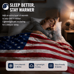 🇺🇸❤️American Flag Flannel Blanket — Ultra-Soft Flannel | Non-Shedding | Suitable for All Seasons | Available in Three Sizes
