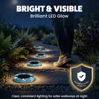 ✨4/8 Pack Solar Outdoor Mosaic Disk Lights, Waterproof Decorative Pathway LED Light