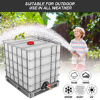 🛠️💧275-330 Gallon IBC Tote Tank Adapter - 2.44" Fine Thread, 1/2" NPT × 3/4" GHT Male Fittings with Garden Hose Quick Connector