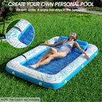 🌊 Inflatable Tanning Pool Float | 5‐in‐1 Lounger with Pillow, Cup Holder & Rope for Water/Beach ☀️
