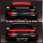 🏎️ 47Inch(1.2M) Carbon Fiber LED Spoiler Light Strip | 5-in-1 Sequential Flashing Third Brake Tail Light for Universal Cars