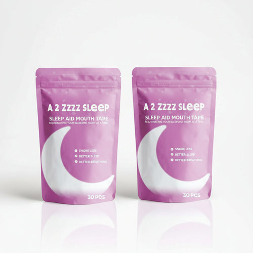 mouth tape  Purple package of A 2 ZZZZ Sleep Aid Mouth Tape on a white background
